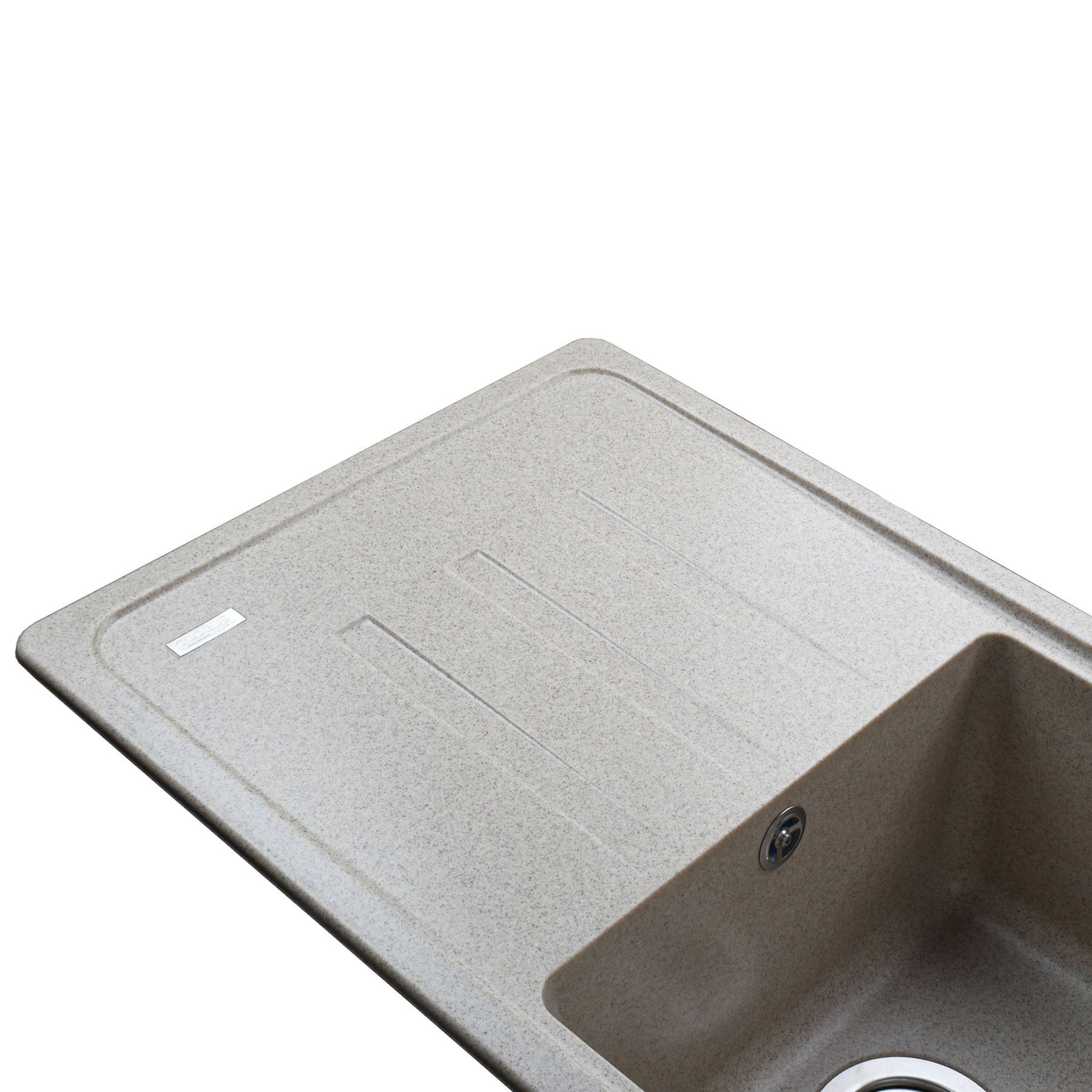 Гранітна мийка Globus Lux LUGANO мигдаль 780х435мм-А0008 - Image 2