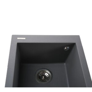 Гранітна мийка Globus Lux LAMA сірий металік 410х500мм-А0003 - Image 2
