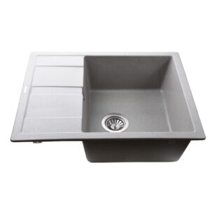 Гранітна мийка Globus Lux ONE сірий камiнь 650x500мм-А0005 - Image 2