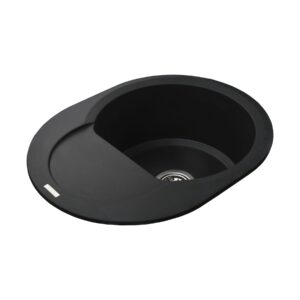 Гранітна мийка Globus Lux MORAINE чорний  600х470мм-А0001 - Image 2