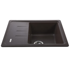 Гранітна мийка Globus Lux MONO коричневий 620х435мм-А0006 - Image 2