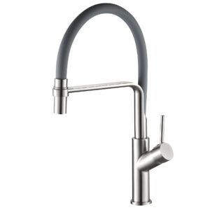 Змішувач для кухні Globus Lux DENVER Flex GDF-32-08-02 Сталь-Сірий Гофровилив, латунь - Image 2