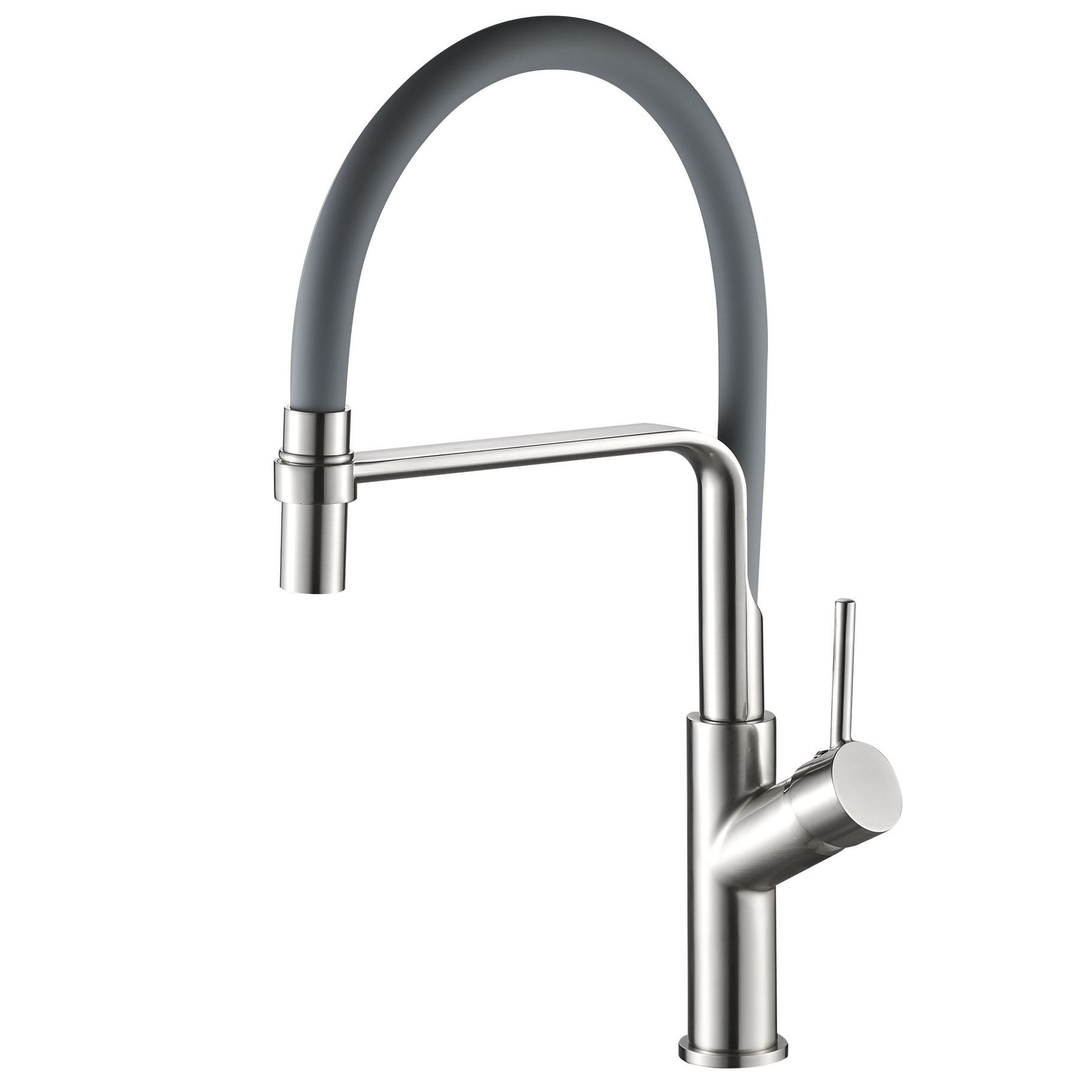 Змішувач для кухні Globus Lux DENVER Flex GDF-32-08-02 Сталь-Сірий Гофровилив, латунь - Image 2