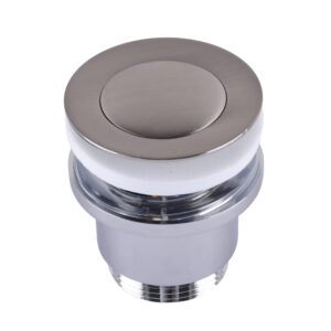 Донний клапан Globus Lux HG-041S-S- BR (Click-clack) Стального кольору - Image 2
