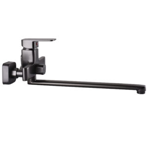 Змішувач для ванної Globus Lux Milano GLM-0208N-11-Graphite- EURO латунь L350мм.Графіт Блиск. - Image 2