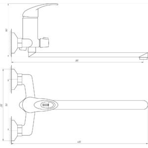 Змішувач для ванни Globus Lux Sena GLS-208 - Image 2