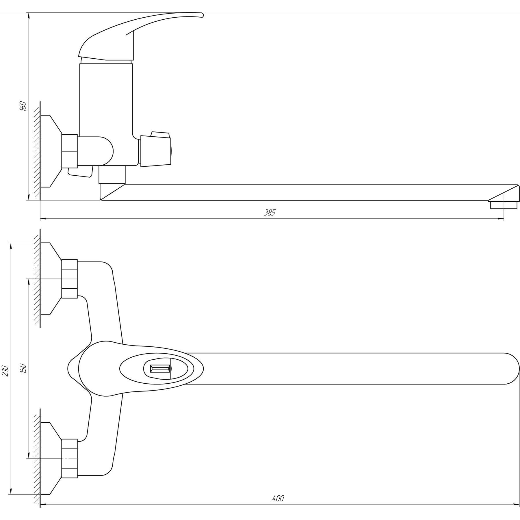 Змішувач для ванни Globus Lux Sena GLS-208 - Image 2