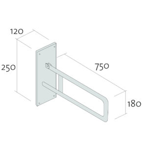 Поручень настінний рухомий 750 - Image 2