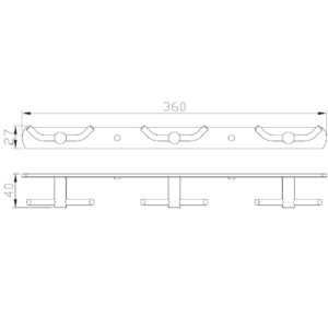 Планка з гачками Perfect Sanitary Appliances SP 8135 - Image 2