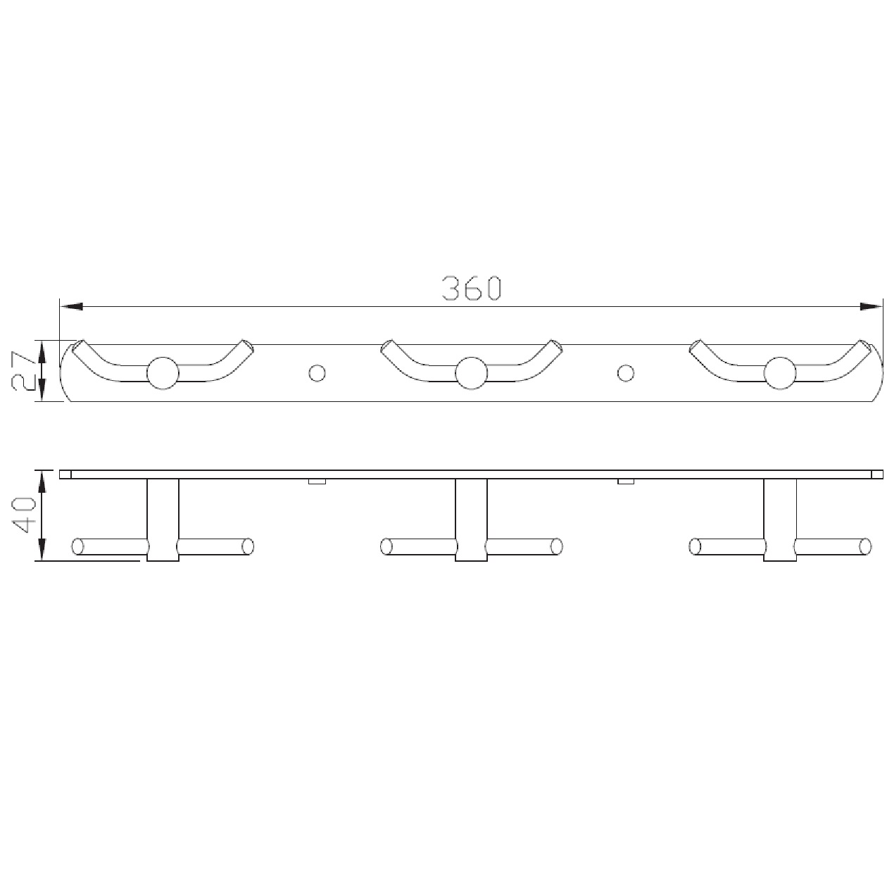 Планка з гачками Perfect Sanitary Appliances SP 8135 - Image 2
