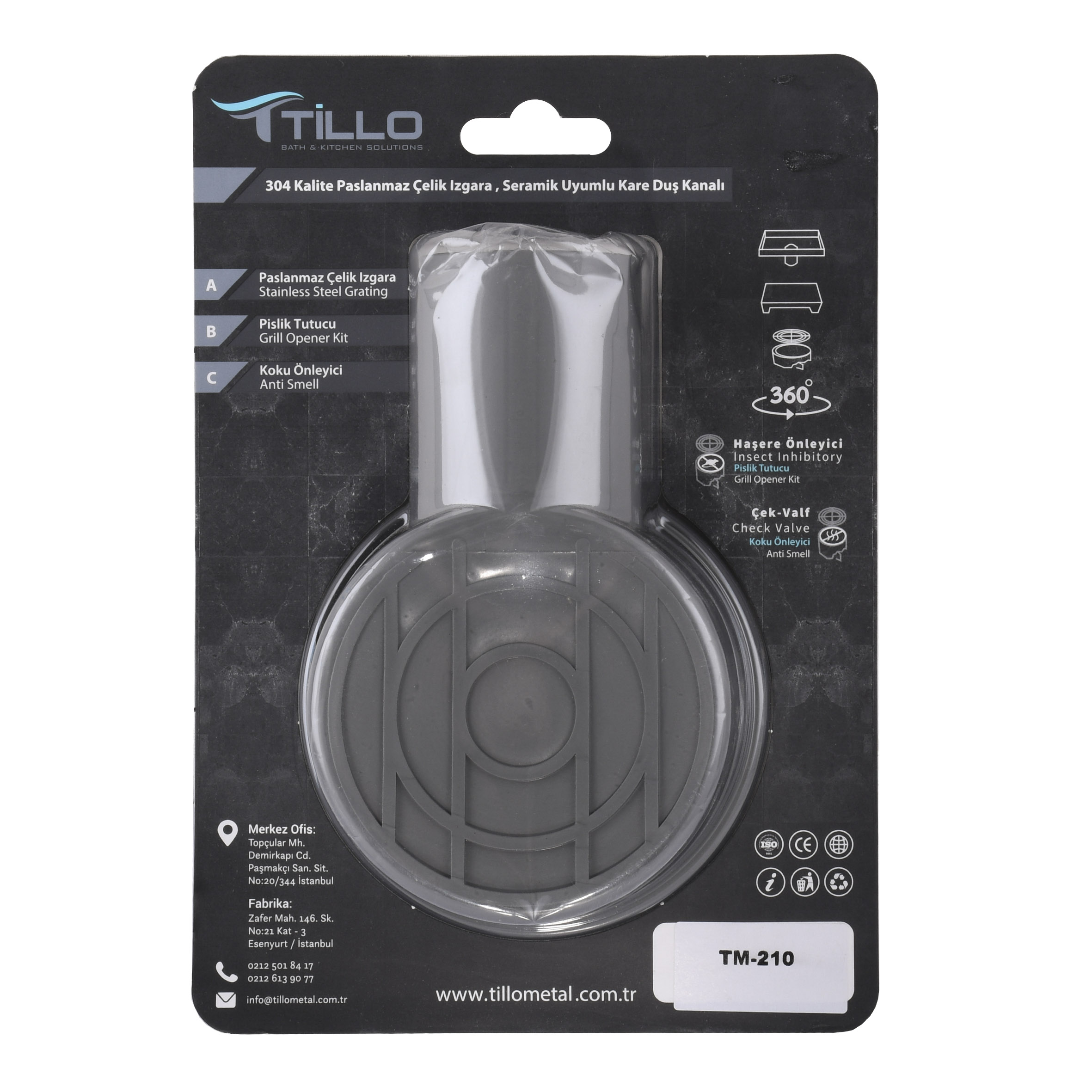 Трап душовий TILLO TM210 10х10см - Image 2
