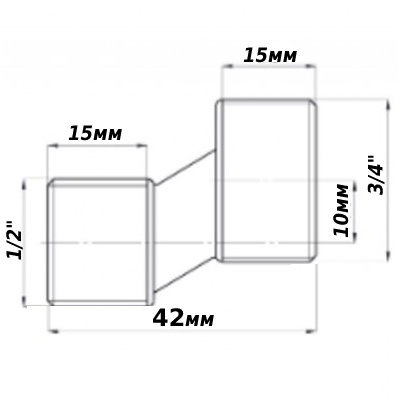 Ексцентрик 3/4″х1/2″ЗЗ латунний А3201А