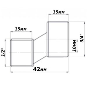Ексцентрик 3/4″х1/2″ЗЗ нікельований А3201А(нк) - Image 2