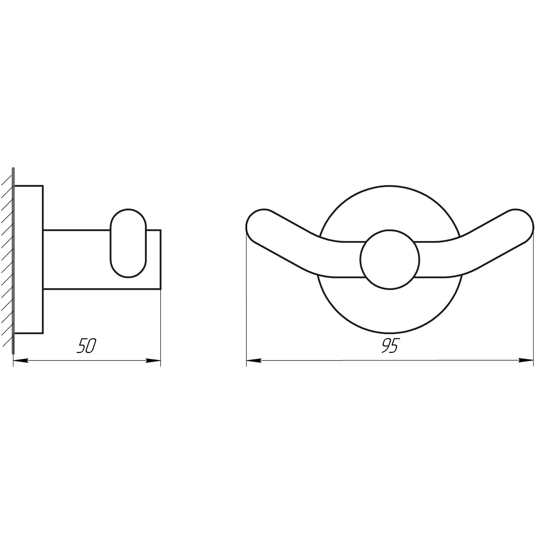Гачок подвійний Perfect Sanitary Appliances SP 8125 - Image 2