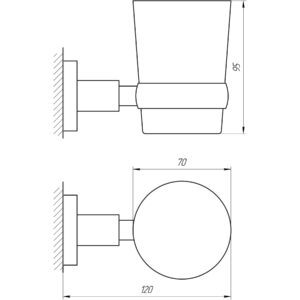 Стакан одинарний Perfect Sanitary Appliances SP 8121 - Image 2