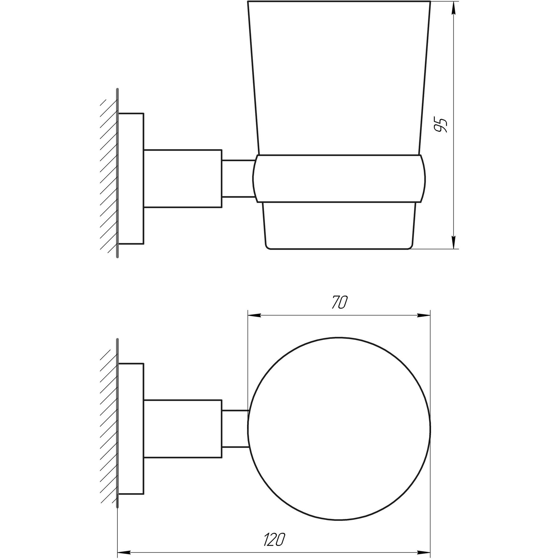 Стакан одинарний Perfect Sanitary Appliances SP 8121 - Image 2
