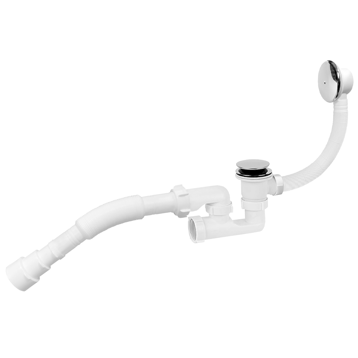 Сифон ″Waterstal″для ванни регульований Click-Clack з гнучкою трубою 32/40/50  (А - 18089) - Image 2