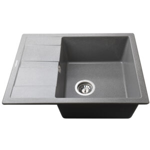 Гранітна мийка Mira ONZA сірий 650 х 500 мм - Image 2