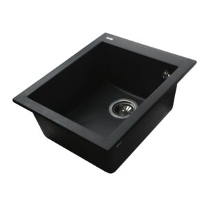 Гранітна мийка Globus Lux LAMA чорний 410х500мм-А0002 - Image 2