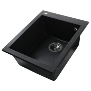 Гранітна мийка Globus Lux LAMA чорний металік 410х500мм-А0001 - Image 2