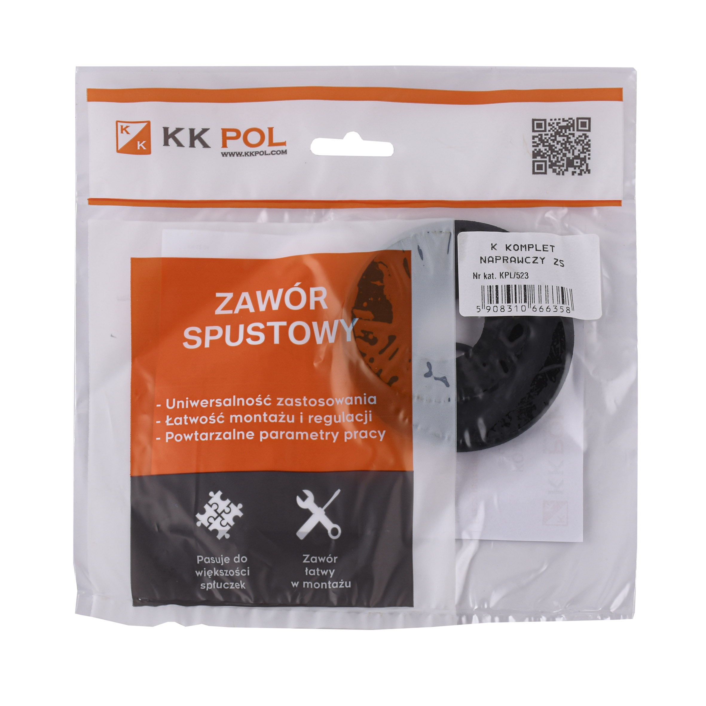 Ремкомплект для зливного клапану K.K.POL тип ZS, АКС/523  (KPL/523) - Image 2