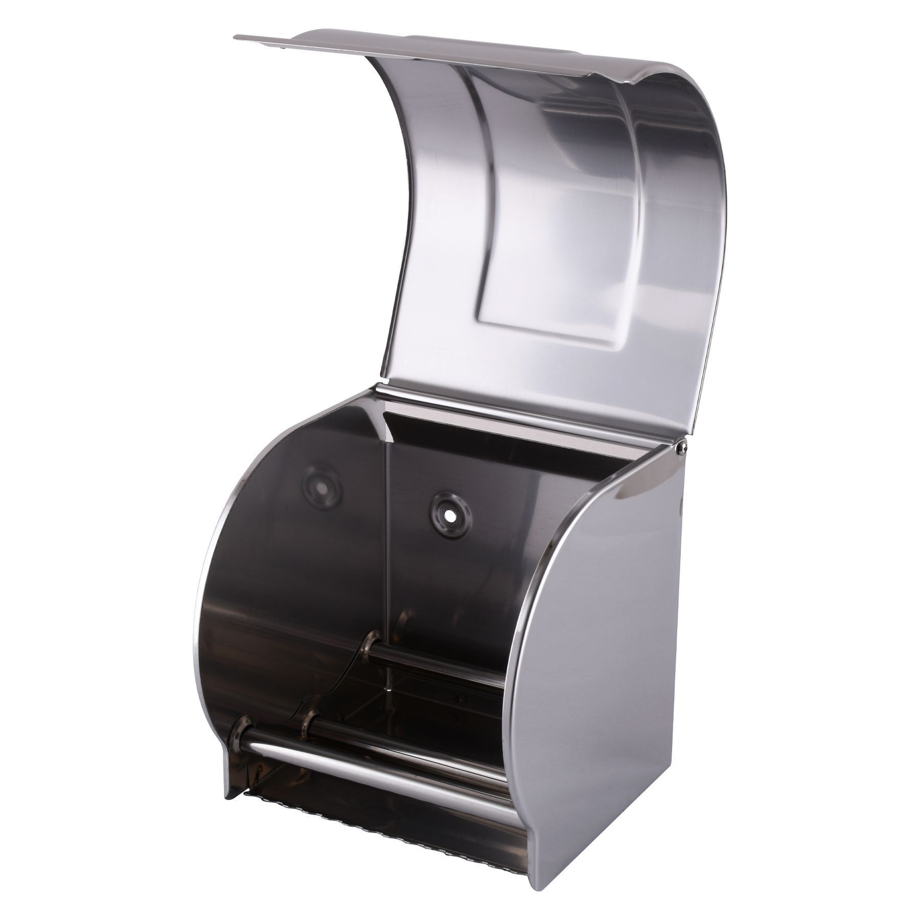 Тримач туалетного паперу HOTEC 16.623а з кришкою, (122*120*126mm) Stainless Steel - Image 2