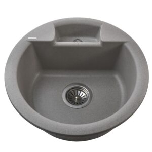 Гранітна мийка Globus Lux GURON сiрий камiнь 480мм-А0005 - Image 2