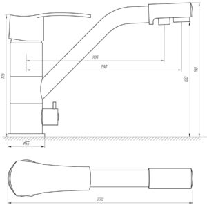 Змішувач для кухні під осмос Globus Lux LAZER GLQU-0555 - Image 2