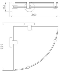 Полиця угловая Perfect Sanitary Appliances SP 8117 - Image 2