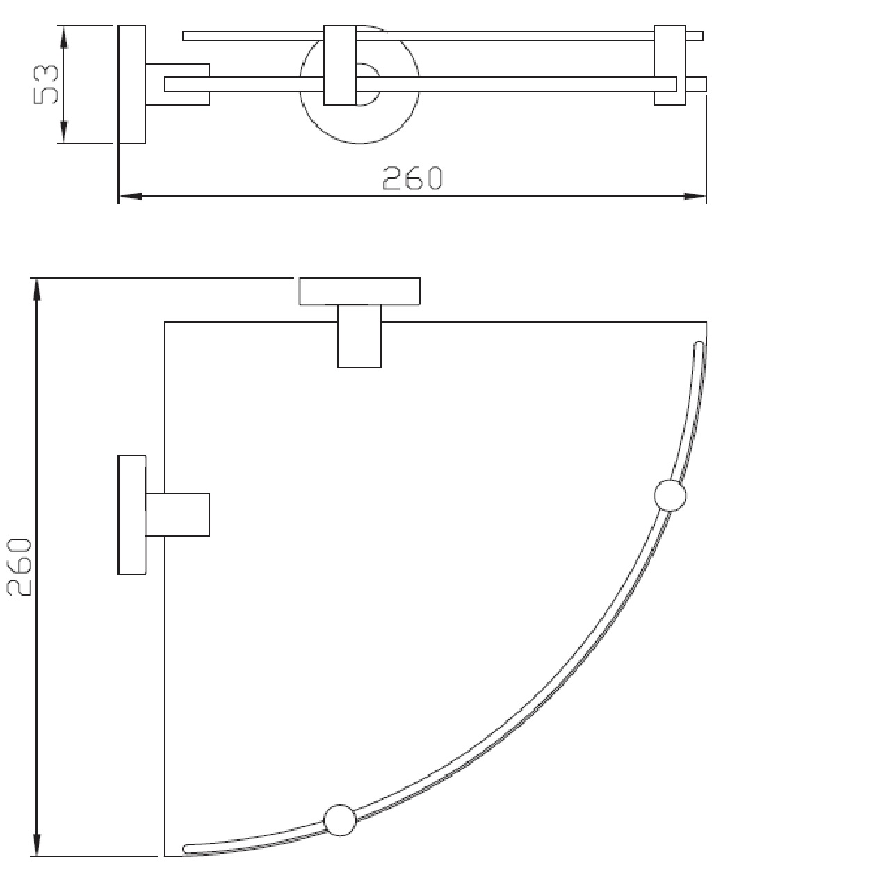 Полиця угловая Perfect Sanitary Appliances SP 8117 - Image 2