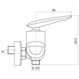 Змішувач для душу Cersanit MAYO S951-038 - Image 2