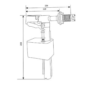 Клапан заповнення SIAMP X190-DURU 1/2″ - Image 2
