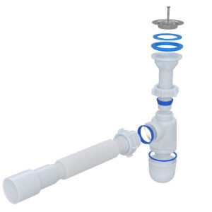 Сифон Waterstal А-32019 під умивальник 1 1/2″ з гнучкою трубою - Image 2