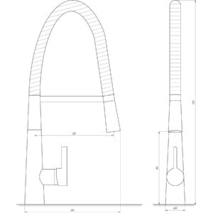 Змішувач для кухні Globus Lux LAZER GLLR-1032-StSTEEL - Image 2