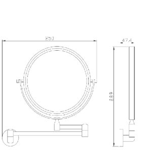Дзеркало настінне Perfect Sanitary Appliances SP 8158 - Image 2