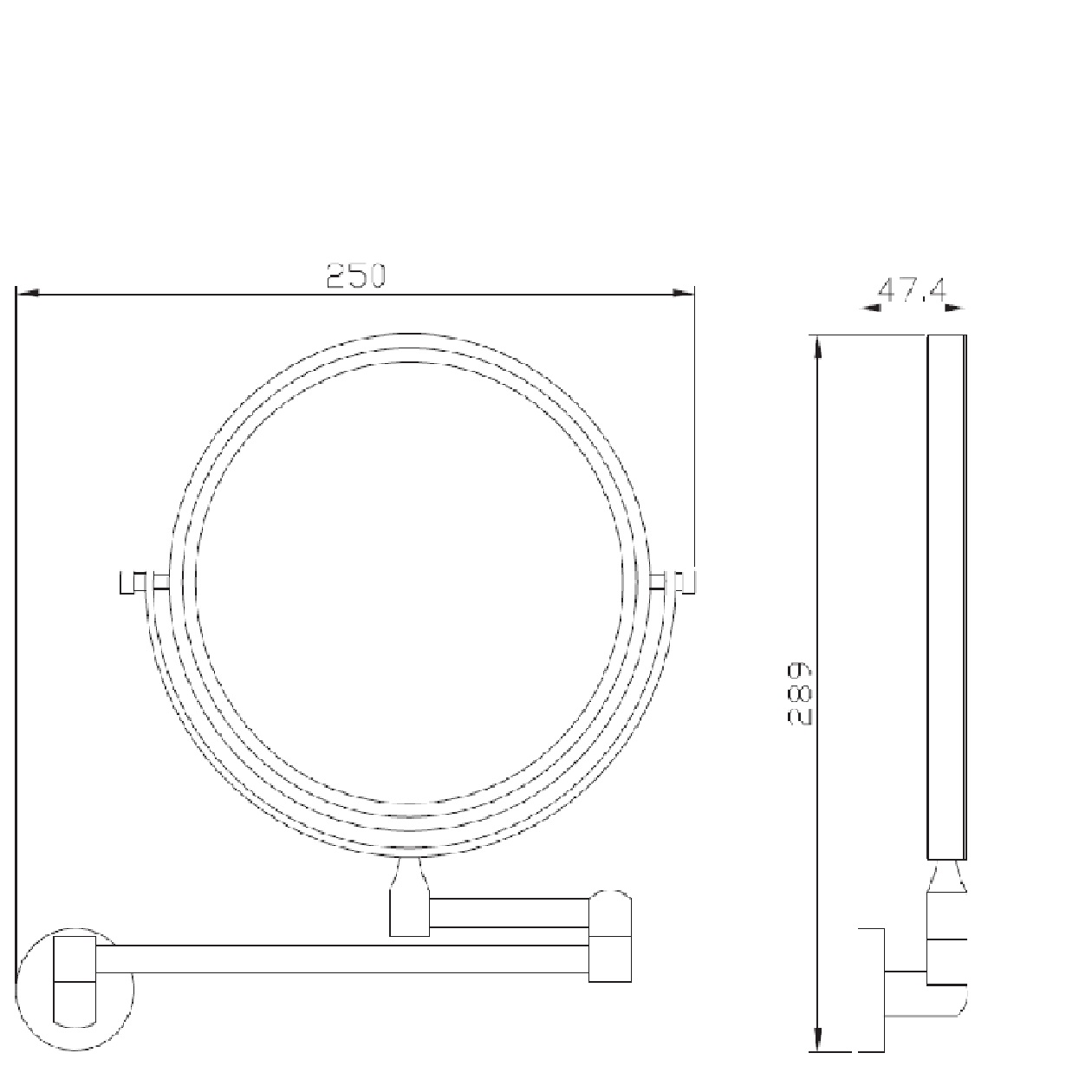 Дзеркало настінне Perfect Sanitary Appliances SP 8158 - Image 2