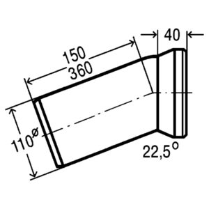 Коліно для унітазу 22,5° пластик Ø110 VIEGA 101855 - Image 2