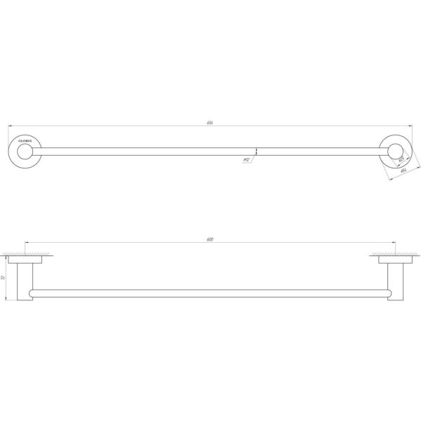 Тримач рушників Globus Lux SS 8402-60 SUS304