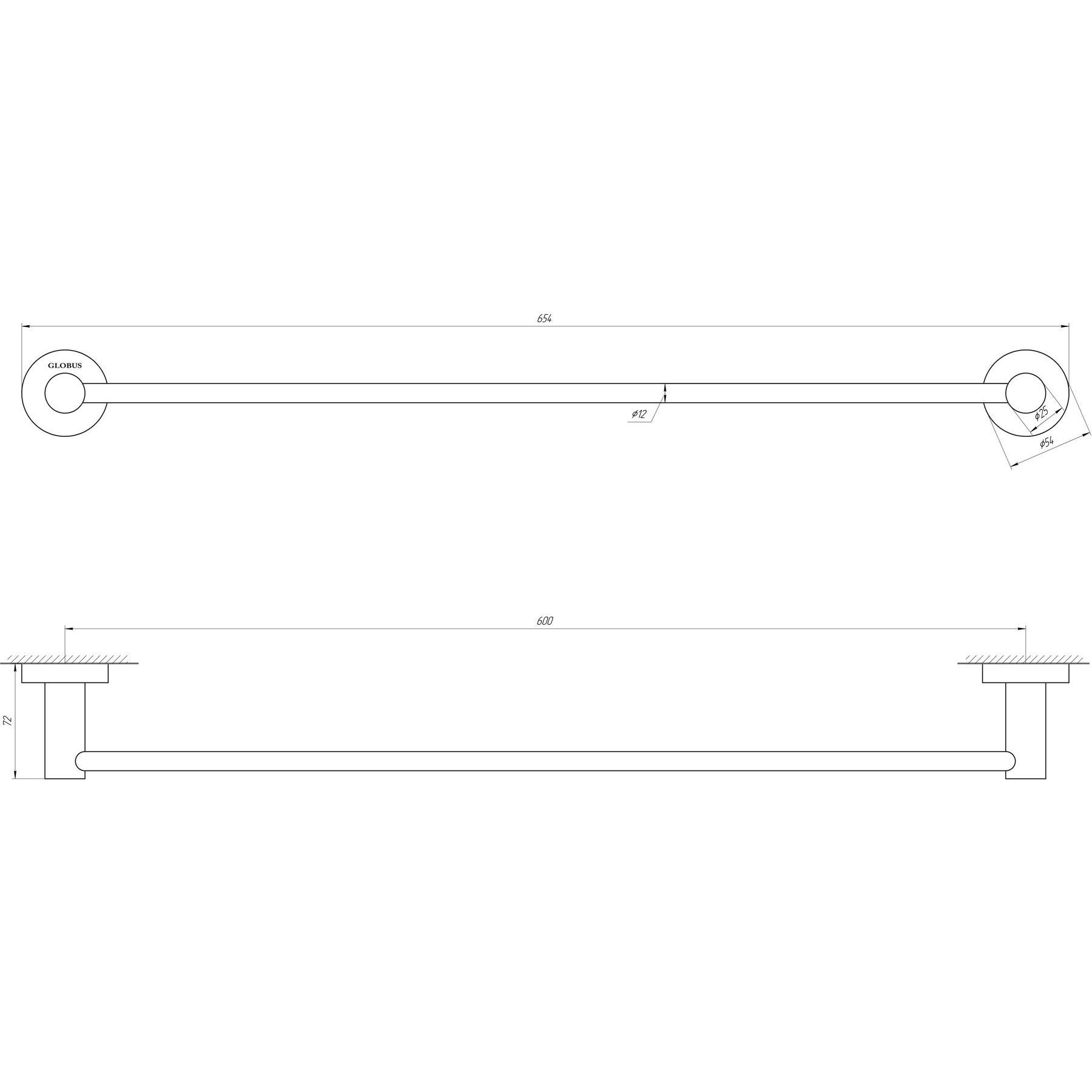 Тримач рушників Globus Lux SS 8402-60  SUS304 - Image 2