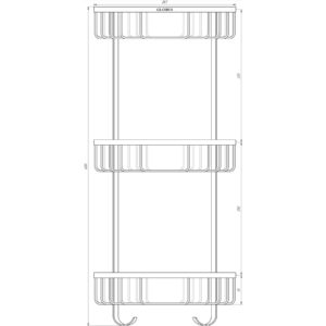 Поличка в душову SS8477-кутова Потрійна НЕРЖ-SUS304-(200*200*600мм)-(Globus Lux) - Image 2