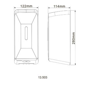 Дозатор сенсорний для антисептика/рідкого мила HOTEC 13.503 ABS White,1000мл,(DC 4*1.5V-тип C-LR14) - Image 3