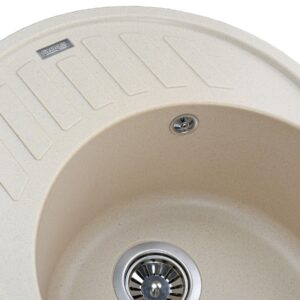 Гранітна мийка Globus Lux ARNO слонова кiстка 620х500 - Image 3