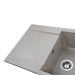 Гранітна мийка Globus Lux KOMO мигдаль 790х500мм-А0008 - Image 3