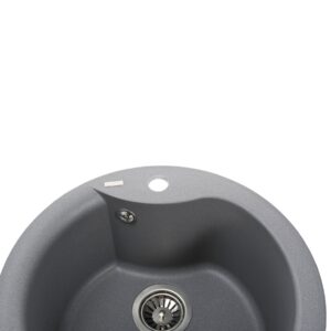 Гранітна мийка Globus Lux ORTA сірий металік 485мм-А0003 - Image 3