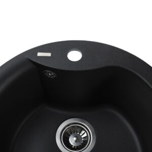 Гранітна мийка Globus Lux ORTA чорний металік 485мм-А0001 - Image 3