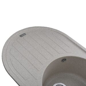 Гранітна мийка Globus Lux OHARA мигдаль 770х500мм-А0008 - Image 3