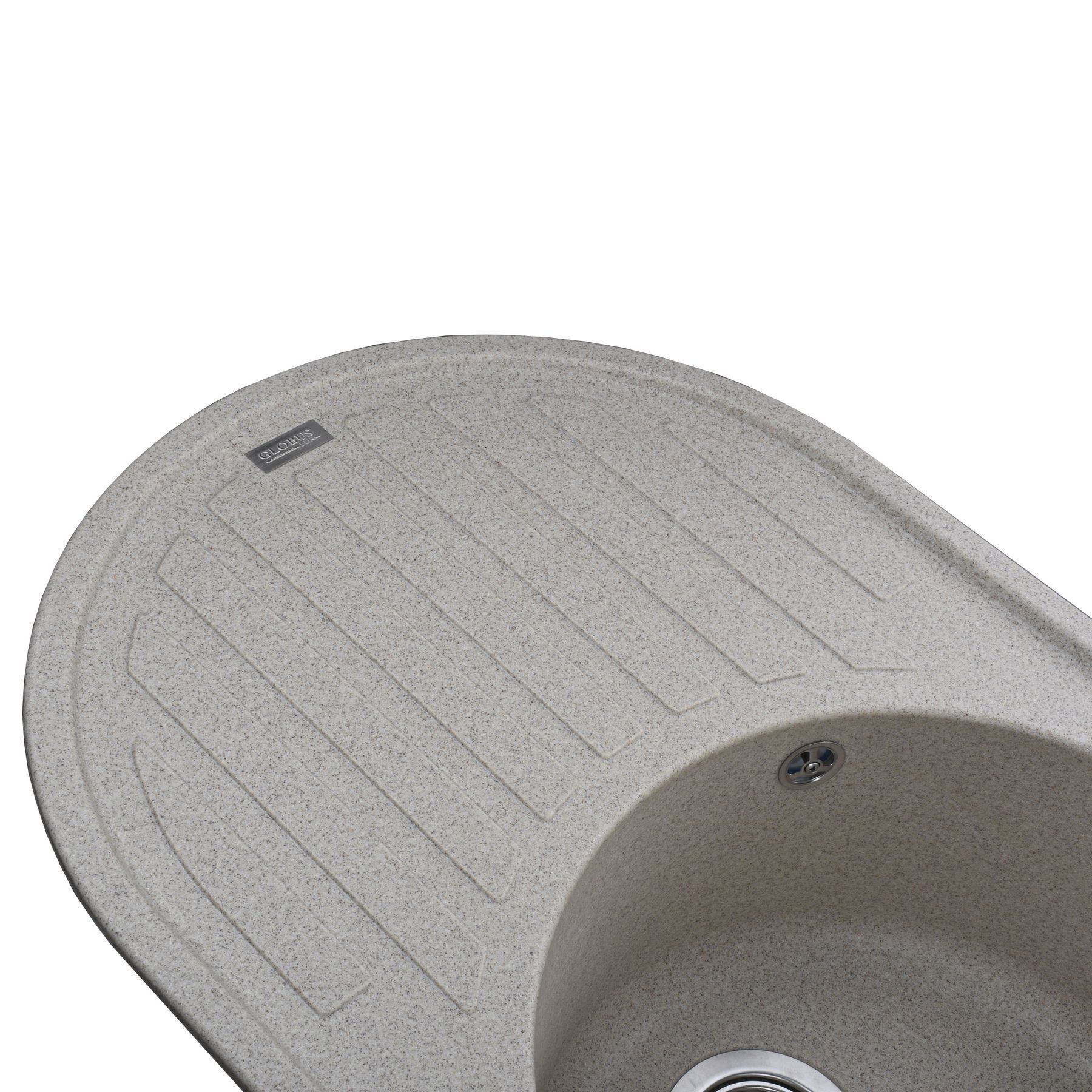 Гранітна мийка Globus Lux OHARA мигдаль 770х500мм-А0008 - Image 3