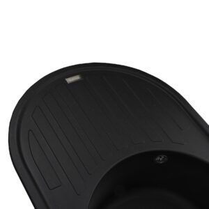 Гранітна мийка Globus Lux OHARA чорний 770х500мм-А0002 - Image 3