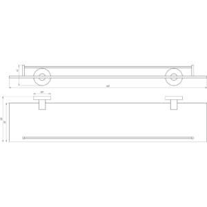 Полиця Globus Lux BS8427 чорна матова, матове скло SUS304 - Image 3