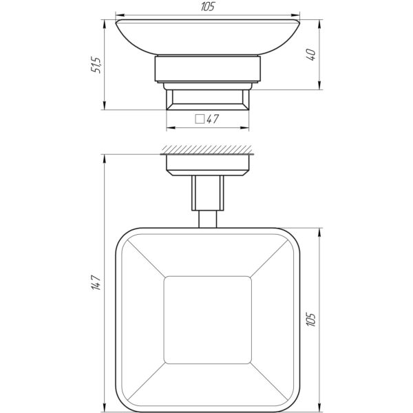 Мильниця TOPAZ TKB 9922A-BL чорна